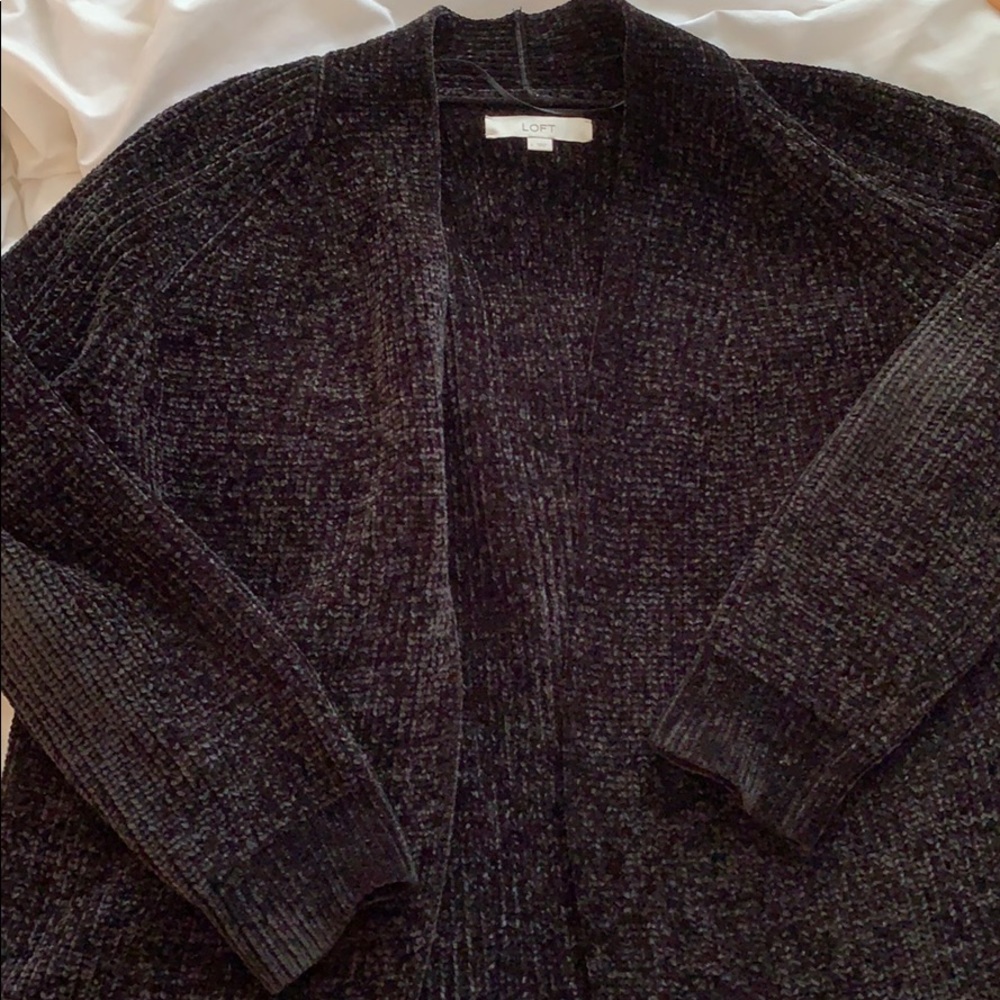 Big cozy sweater from the Loft. Black speckled